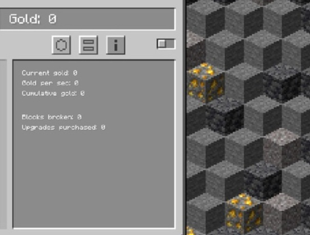 Игра Minecraft Gold Clicker онлајн