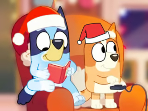 Игра Сложувалка: Bluey Божиќна забава  онлајн