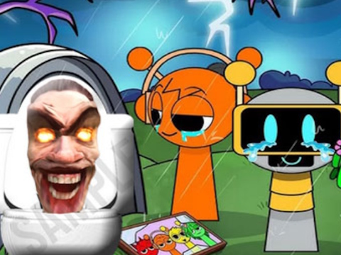 Игра Sprunki Castle Panic Тоалет Skibidi  онлајн