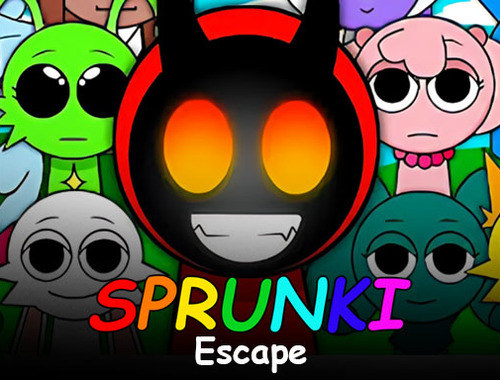 Игра Sprunki 3D бегство  онлајн