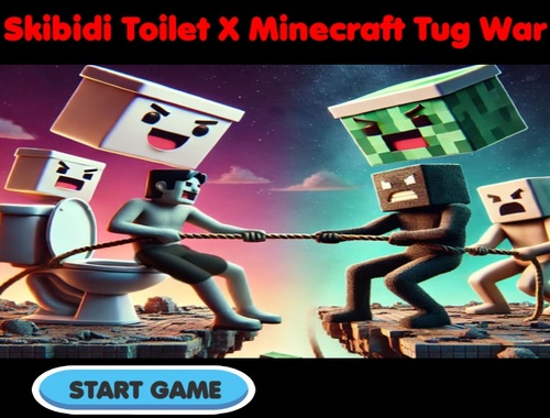 Игра Skibidi тоалетот x Minecraft Tug War  онлајн