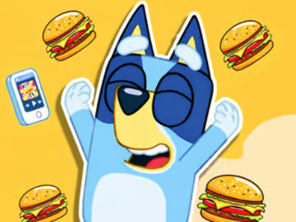 Игра Сложувалка за сложувалка: Burger Dog Bluey  онлајн