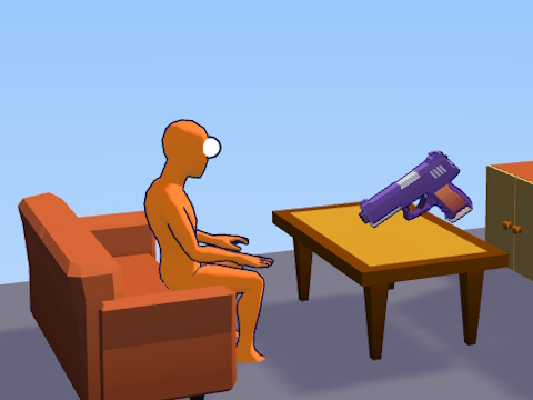 Игра Стрелач за пиштоли Ragdoll: Игралиште Cannon Spinner  онлајн