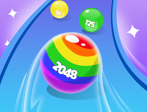 Игра 2048 трчаат прекрасни топки  онлајн