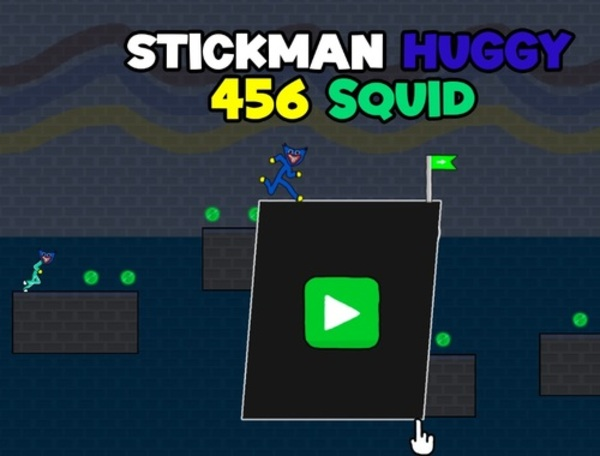 Игра Stickman Huggy 456 лигњи  онлајн