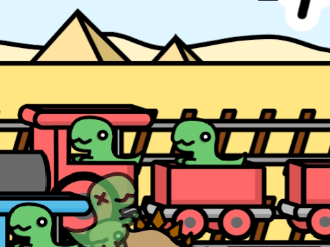 Игра Railway Dino  онлајн