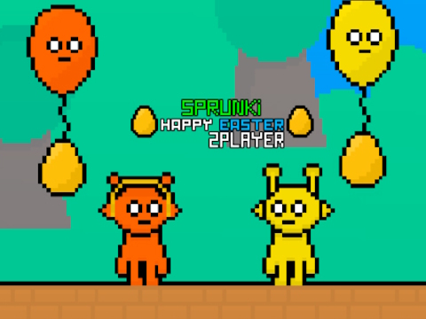 Игра Sprunki Среќен Велигден 2 играч  онлајн
