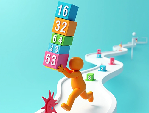 Игра Cube Stack 2048  онлајн
