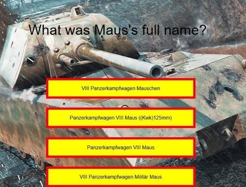 Игра Квиз за резервоар: Маус  онлајн